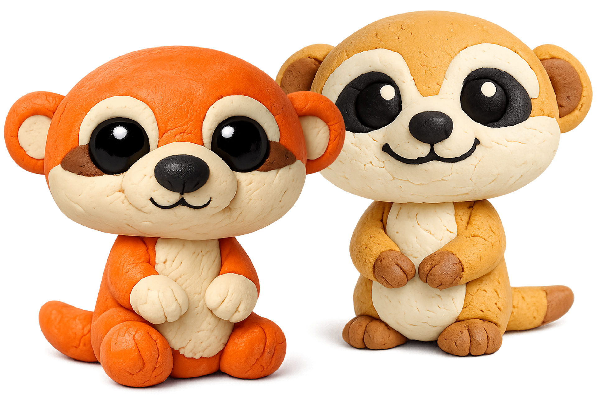 OneDonate mascots - a meerkat and bear character